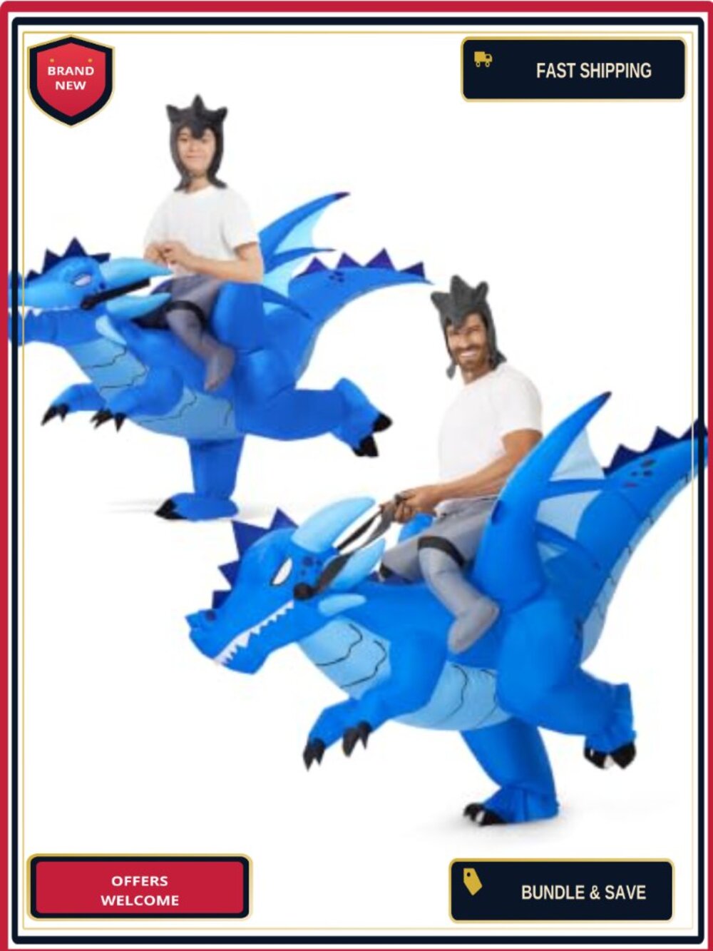 Inflatable Dragon Costume Adult Halloween Blow Up Suit